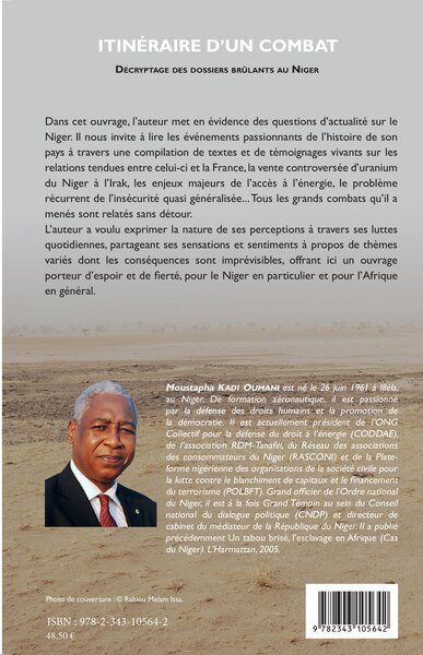 Itinéraire d'un combat !, Décryptage des dossiers brûlants au Niger (9782343105642-back-cover)