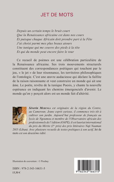 Jet de mots, Poèmes (9782343166315-back-cover)