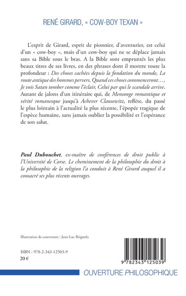 René Girard, "cow-boy texan", Au fil de ses exploits (9782343125039-back-cover)