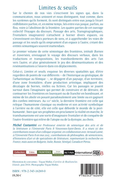 Limites & seuils, Sémiotique des frontières, II (9782343162690-back-cover)