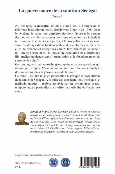 La gouvernance de la santé au Sénégal Tome 1 (9782343165424-back-cover)