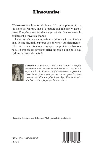 L'insoumise, Roman (9782343105802-back-cover)