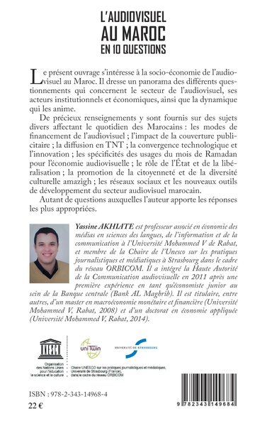 L'audiovisuel au Maroc en 10 questions, Approche socio-économique (9782343149684-back-cover)