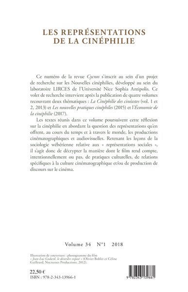 Cycnos, Les représentations de la cinéphilie (9782343139661-back-cover)