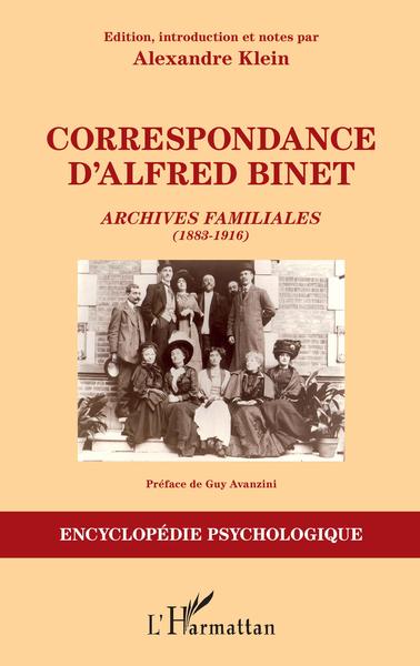 Correspondance d'Alfred Binet, Archives familiales - (1883-1916) (9782343138305-front-cover)