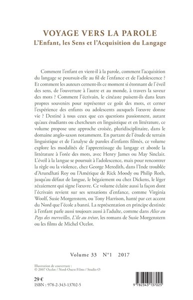 Cycnos, Voyage vers la parole, L'Enfant, les Sens et l'Acquisitiondu Langage (9782343137025-back-cover)