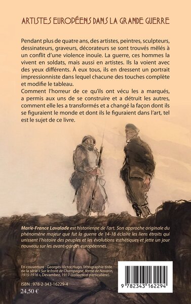 Artistes européens dans la Grande Guerre, (Trans)figurations (9782343162294-back-cover)