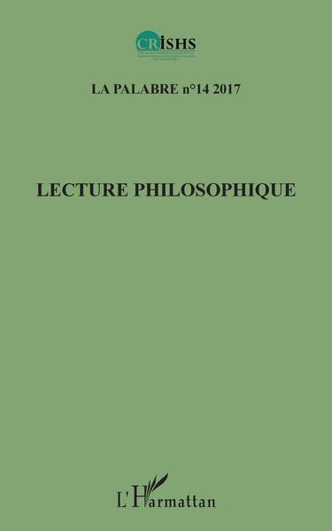 Lecture philosophique (9782343134420-front-cover)