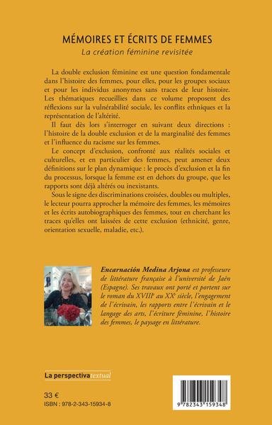 Mémoires et écrits de femmes, La création féminine revisitée (9782343159348-back-cover)