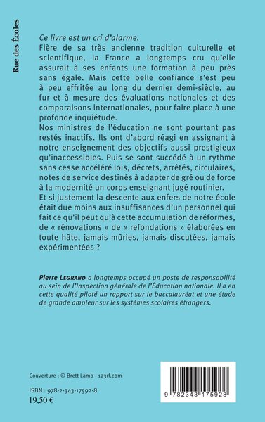 Le bateau ivre, Cinquante ans d'Education nationale (1969-2019) (9782343175928-back-cover)