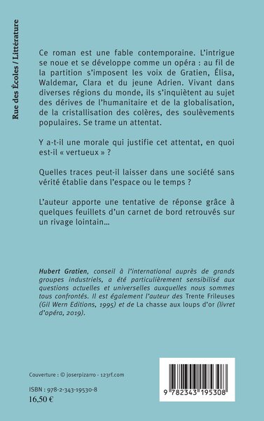 Un attentat vertueux, Roman (9782343195308-back-cover)