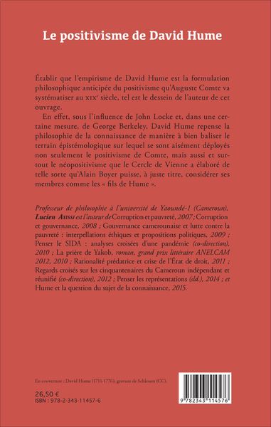 POSITIVISME DE DAVID HUME (LE) (9782343114576-back-cover)