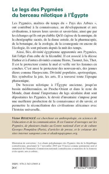 Le legs des Pygmées, Du berceau nilotique à l'Égypte (9782343138954-back-cover)