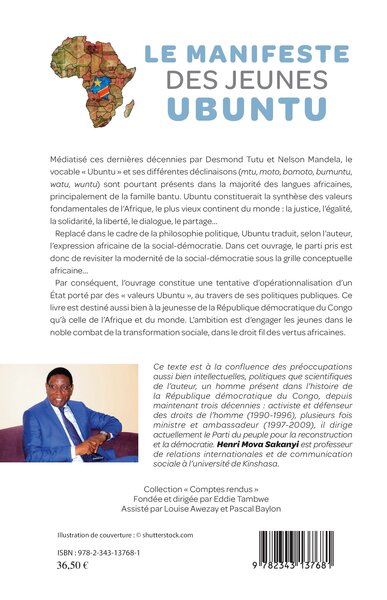 Le manifeste des jeunes Ubuntu, Pour une transformation positive de la société congolaise (9782343137681-back-cover)