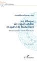 Une éthique de responsabilité en quête de fondement, Réflexion à partir d'un contexte africain de crise (9782343151809-front-cover)