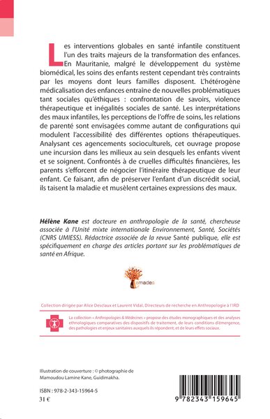Anthropologie de la santé infantile en Mauritanie, Taire et soigner (9782343159645-back-cover)