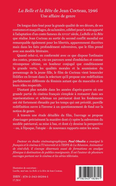 La Belle et la Bête de Jean Cocteau, 1946, Une affaire de genre (9782343182841-back-cover)