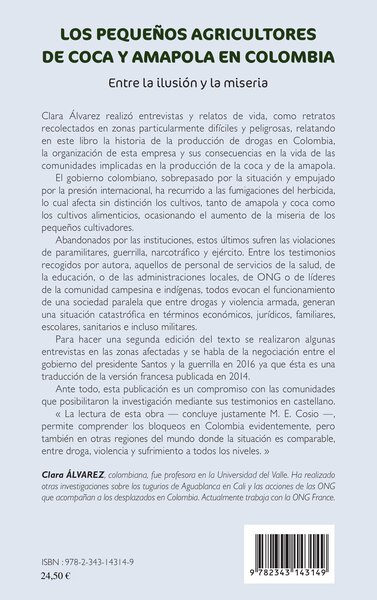 Los pequeñnos agricultores de coca y amapola en Colombia, Entre la ilusión y la miseria (9782343143149-back-cover)