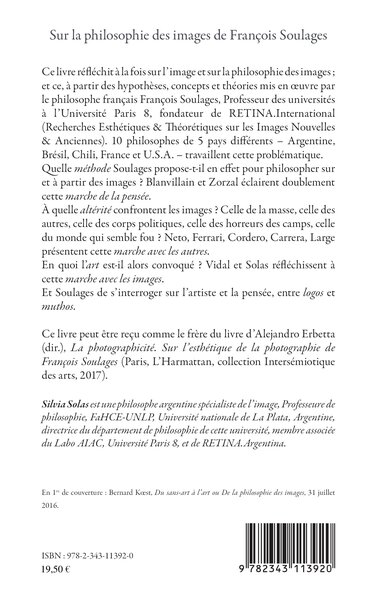 Sur la philosophie des images de François Soulages, Altérité - méthode & arts (9782343113920-back-cover)