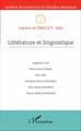 Cahiers de l'IREA, Littérature et linguistique, Cahiers de l'IREA N°7-2016 (9782343109220-front-cover)