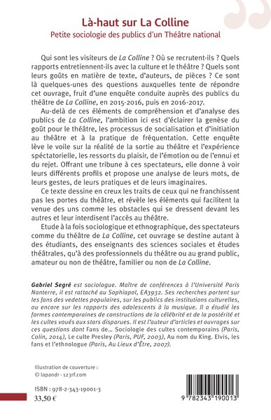 Là-haut sur La Colline, Petite sociologie des publics d'un Théâtre national (9782343190013-back-cover)