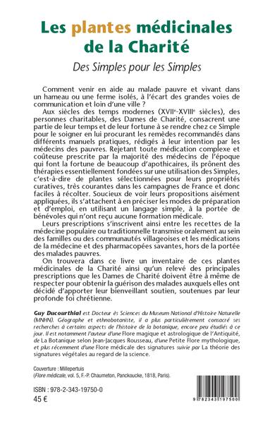 Les plantes médicinales de la Charité, Des Simples pour les Simples (9782343197500-back-cover)
