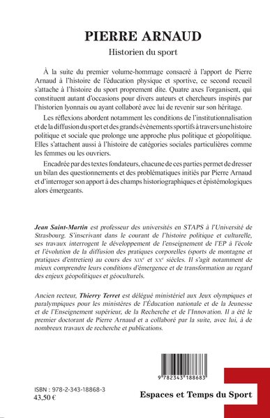 Pierre Arnaud, Historien du sport - Tome 2 (9782343188683-back-cover)