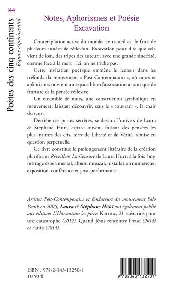 Notes, aphorismes et poésie, Excavation - 2011-2017 (9782343132501-back-cover)