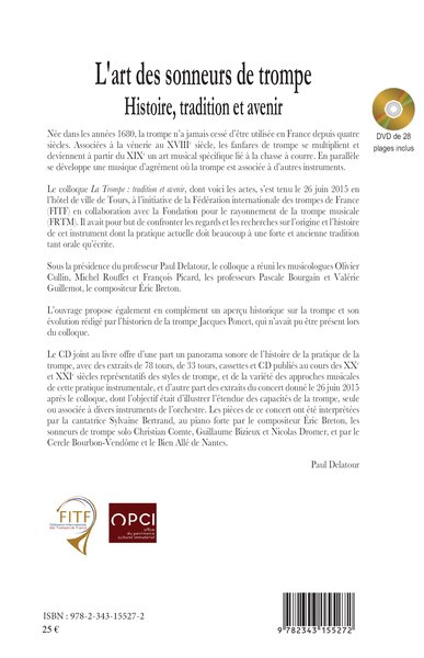 L'art des sonneurs de trompe, Histoire, tradition et avenir (9782343155272-back-cover)