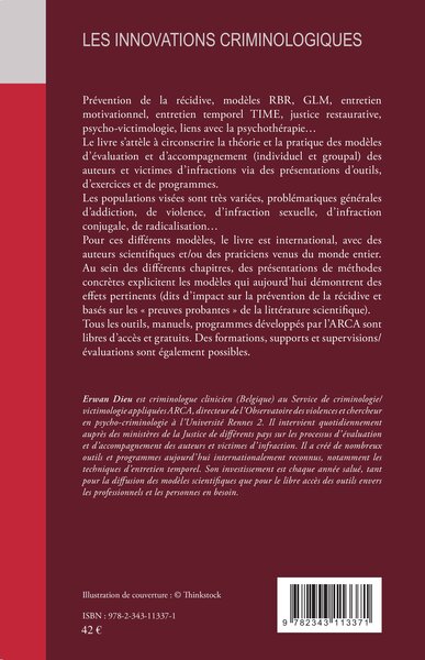 Les innovations criminologiques (9782343113371-back-cover)