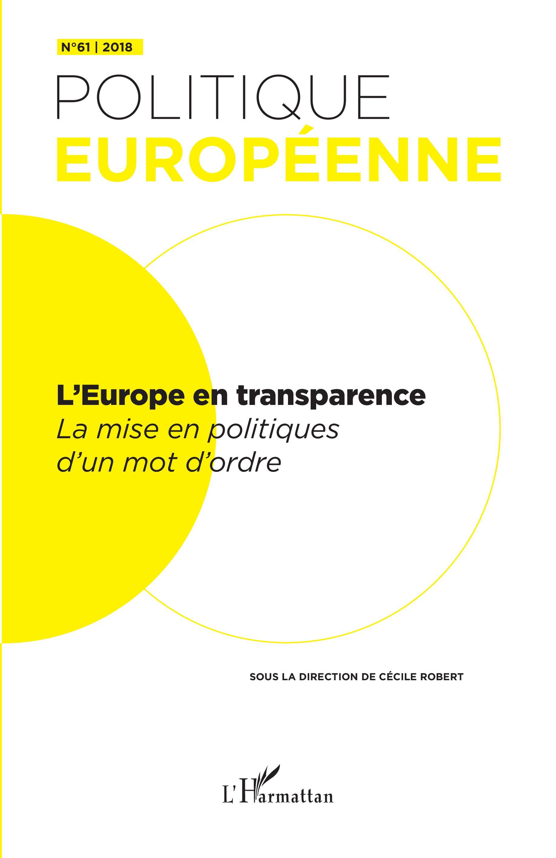Politique Européenne, L'Europe en transparence (9782343153902-front-cover)