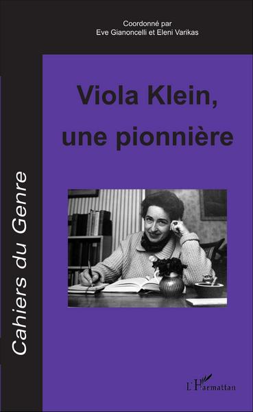 Cahiers du Genre, Viola Klein, une pionnière (9782343107547-front-cover)
