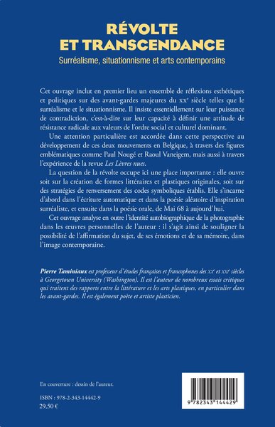 Révolte et transcendance, Surréalisme, situationnisme et arts contemporains (9782343144429-back-cover)