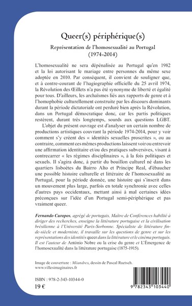Queer(s) périphérique(s), Représentation de l'homosexualité au Portugal (1974-2014) (9782343103440-back-cover)