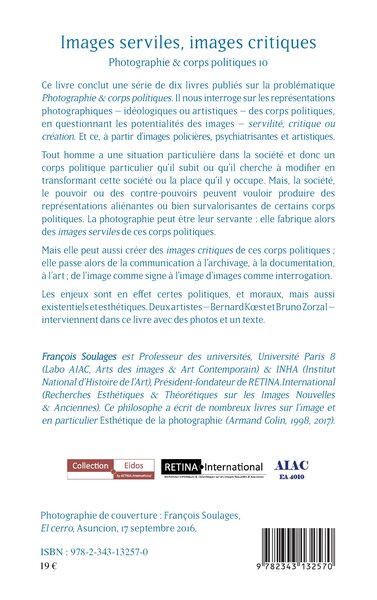 Images serviles, images critiques, Photographie et corps politiques, 10 (9782343132570-back-cover)