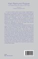 Karl Raimund Popper Volume 2, Une épistémologie sans visage et sans rivage - Analyses perspectivistes (9782343121222-back-cover)