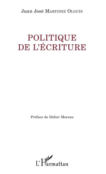 Politique de l'écriture (9782343151830-front-cover)