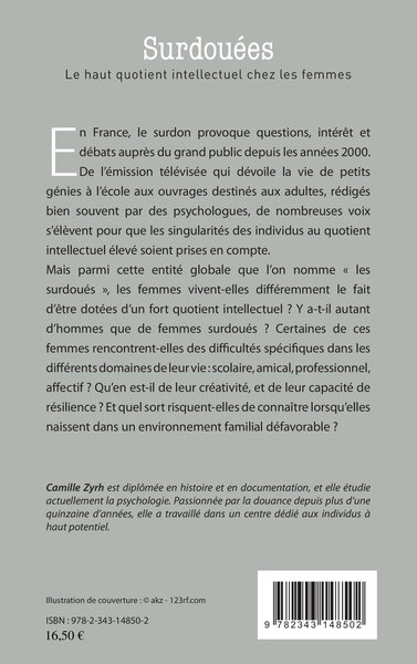 Surdouées, Le haut quotient intellectuel chez les femmes (9782343148502-back-cover)
