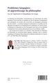 Problèmes langagiers et apprentissage du philosopher, Cas de l'apprenant en République du Congo (9782343151335-back-cover)