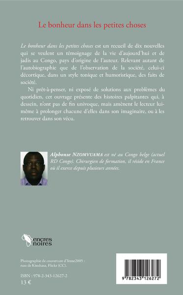 Le bonheur dans les petites choses, Nouvelles du Congo (9782343126272-back-cover)