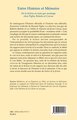 Entre Histoire et Mémoire, De la fiction en tant que montage chez Piglia, Bolaño et Cercas (9782343111117-back-cover)