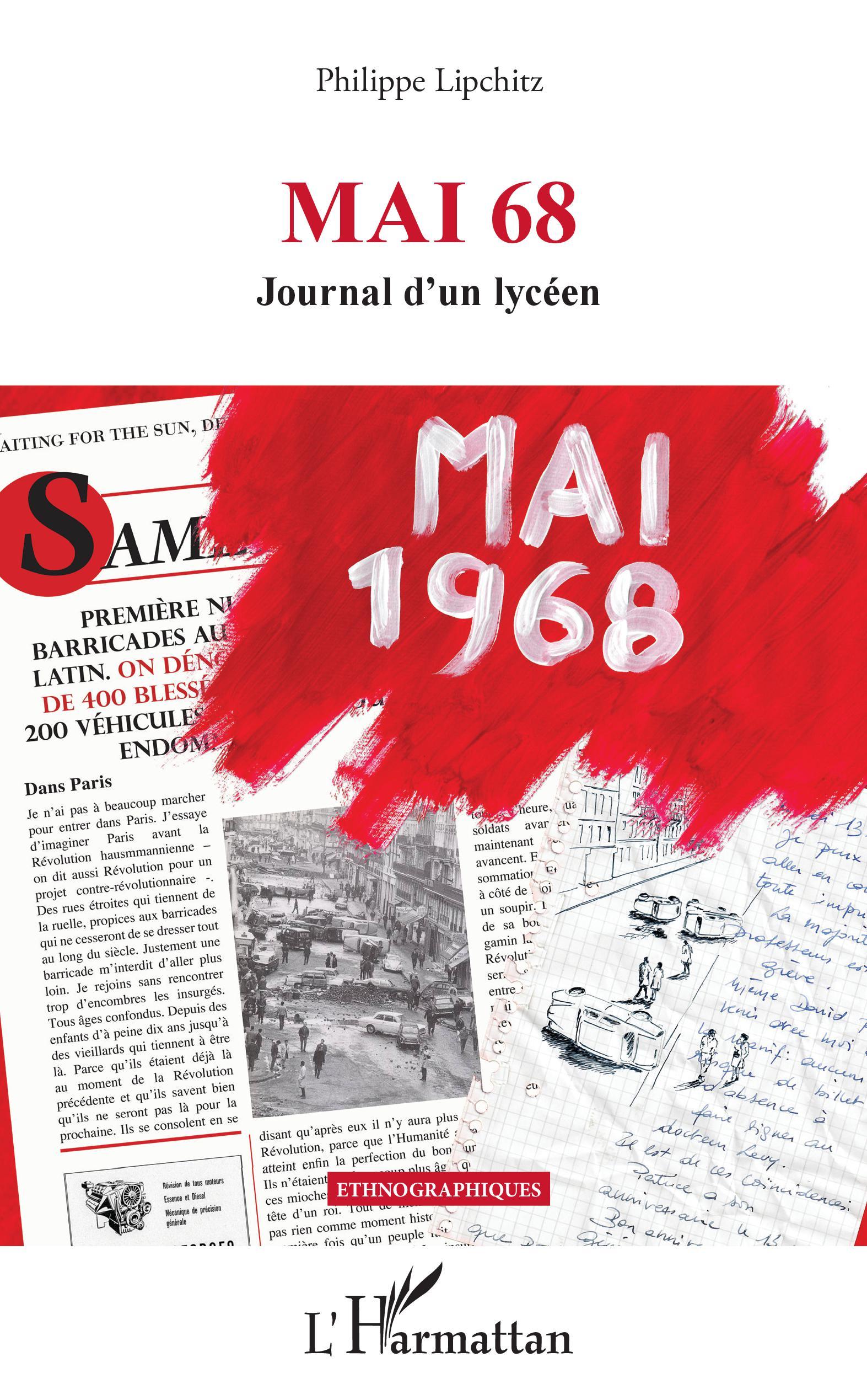 Mai 68 Journal d'un lycéen (9782343164069-front-cover)