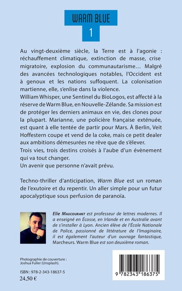 Warm Blue, Tome 1 : Poison d'azur (9782343186375-back-cover)