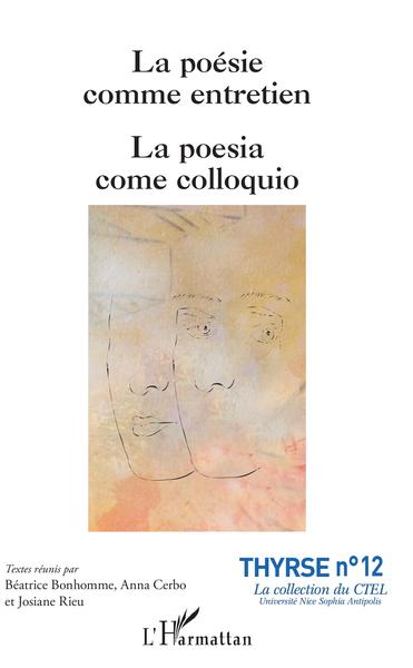 La poésie comme entretien, La poesia come colloquio (9782343146744-front-cover)