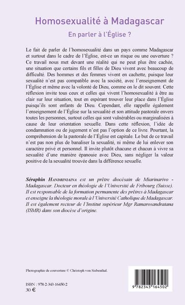 Homosexualité à Madagascar, En parler à l'Eglise ? (9782343164502-back-cover)