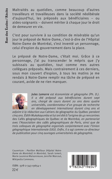 Le préposé de Notre-Dame (9782343196541-back-cover)