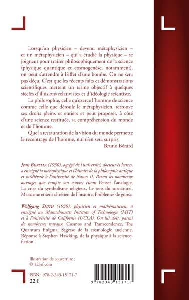 Physique et métaphysique (9782343151717-back-cover)