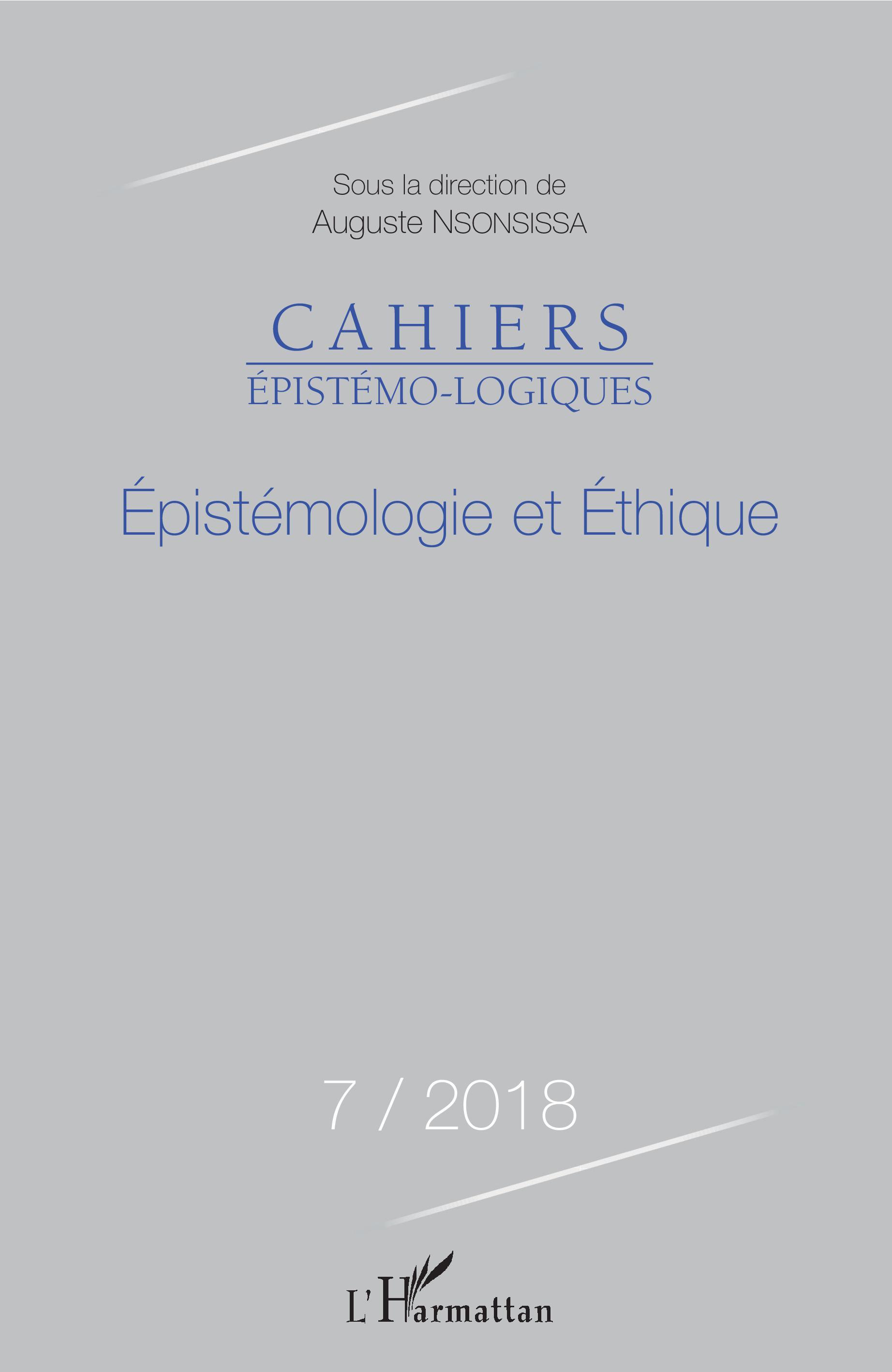 Epistémologie et éthique (9782343162232-front-cover)