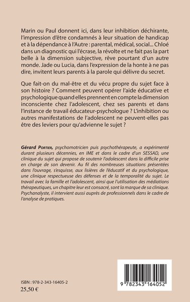 Déchiffrer la déficience intellectuelle, La clinique du sujet auprès d'adolescents (9782343164052-back-cover)