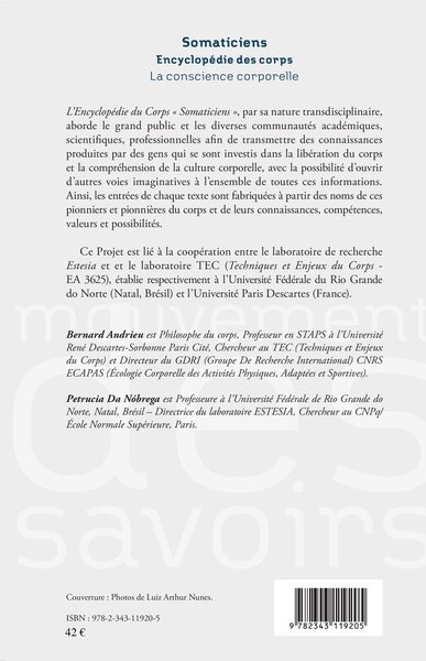 Somaticiens, Encyclopédie des corps - La conscience corporelle (9782343119205-back-cover)